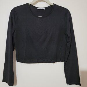 ZARA Black Cropped Long Sleeve